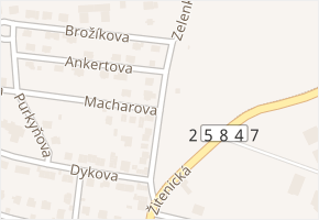Zelenkova v obci Litoměřice - mapa ulice