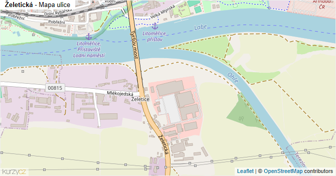 Želetická - mapa ulice