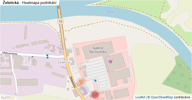 Želetická - mapa podnikání