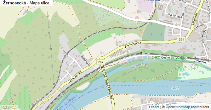 Žernosecká - mapa ulice