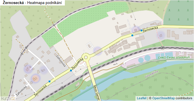 Žernosecká - mapa podnikání