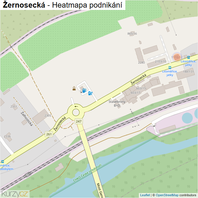 Mapa Žernosecká - Firmy v ulici.