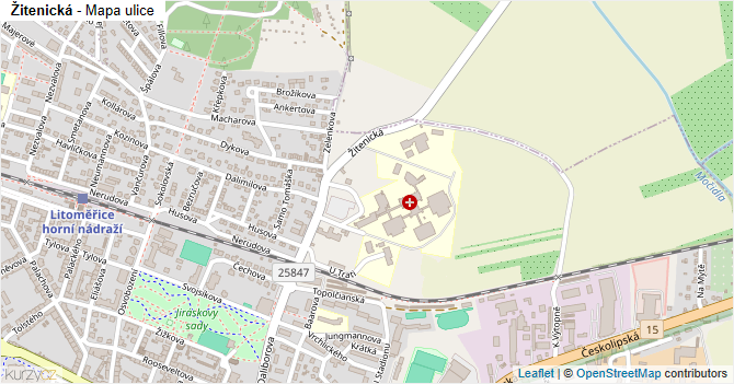 Žitenická - mapa ulice
