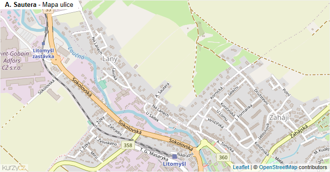A. Sautera - mapa ulice