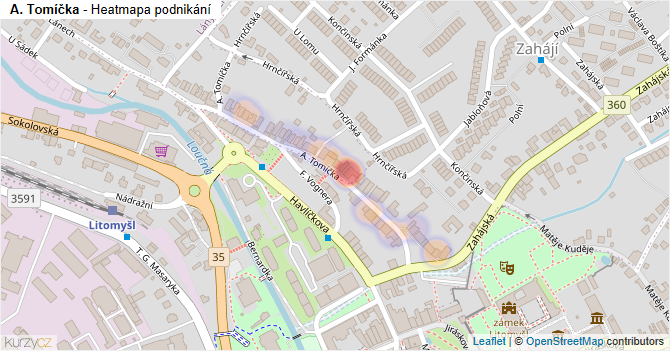 A. Tomíčka - mapa podnikání