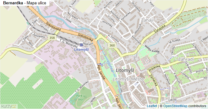 Bernardka - mapa ulice