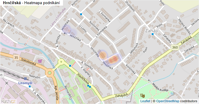 Hrnčířská - mapa podnikání