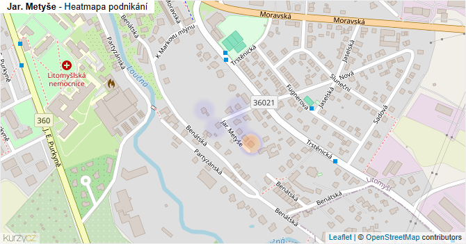 Jar. Metyše - mapa podnikání
