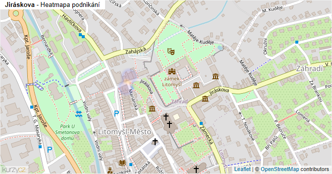 Jiráskova - mapa podnikání