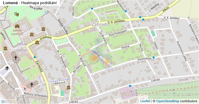 Lomená - mapa podnikání