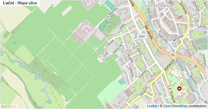 Luční - mapa ulice