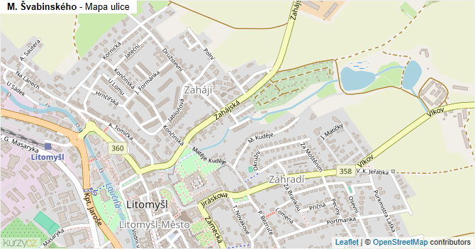 M. Švabinského - mapa ulice