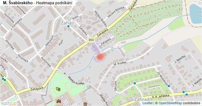 M. Švabinského - mapa podnikání