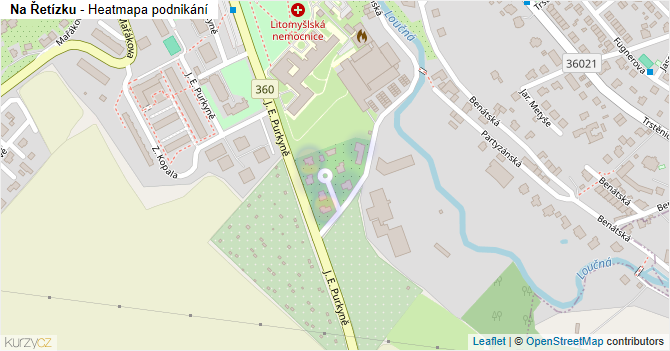 Na Řetízku - mapa podnikání