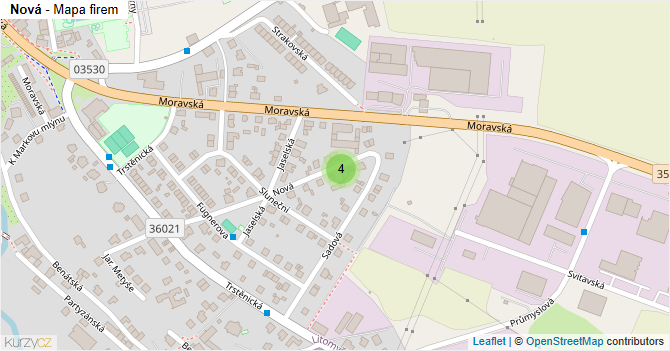 Nová - mapa firem