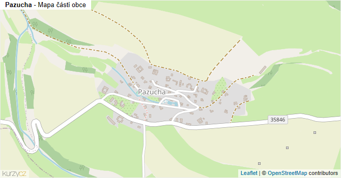 Pazucha - mapa části obce