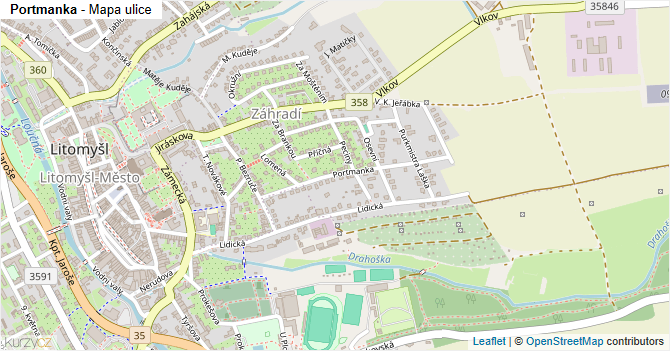 Portmanka - mapa ulice