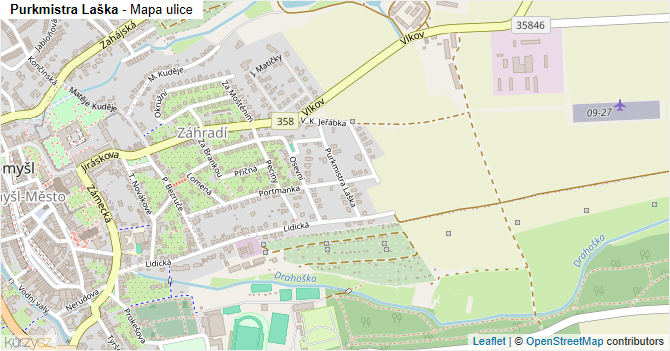 Purkmistra Laška - mapa ulice
