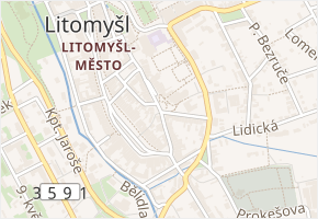Šantovo nám. v obci Litomyšl - mapa ulice