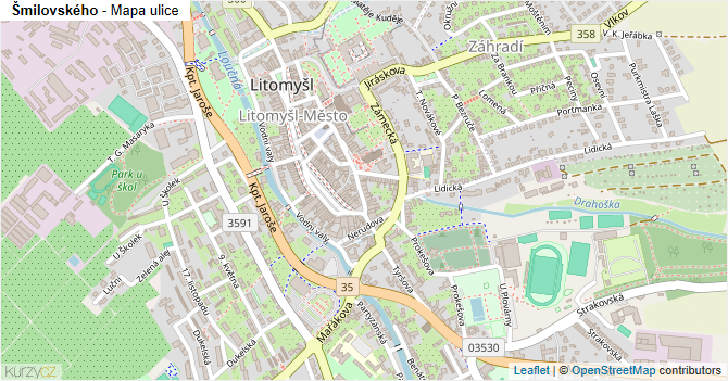 Šmilovského - mapa ulice