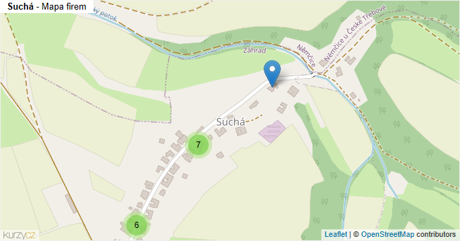 Suchá - mapa firem