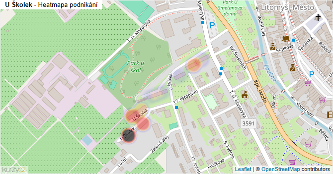 U Školek - mapa podnikání