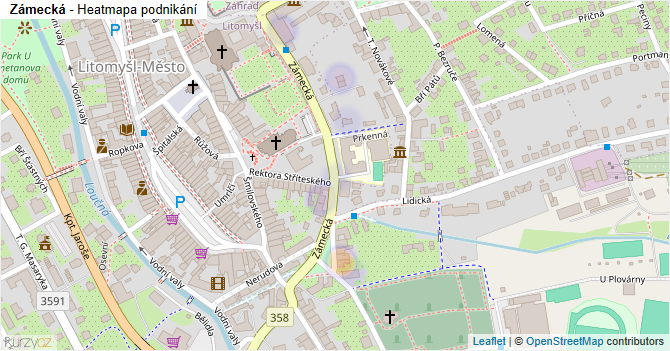 Zámecká - mapa podnikání