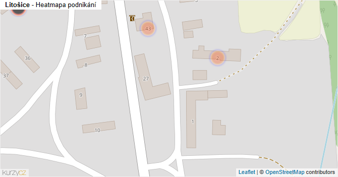 Litošice - mapa podnikání