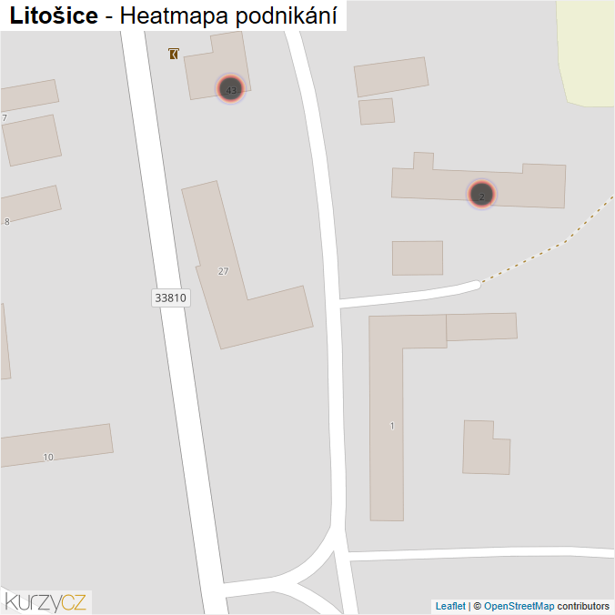 Mapa Litošice - Firmy v obci.