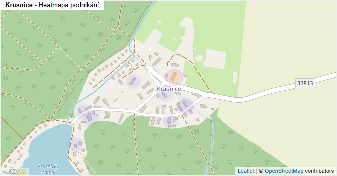 Krasnice - mapa podnikání