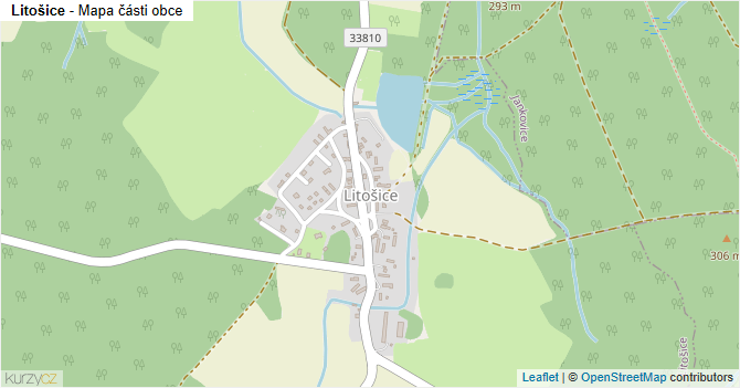 Litošice - mapa části obce
