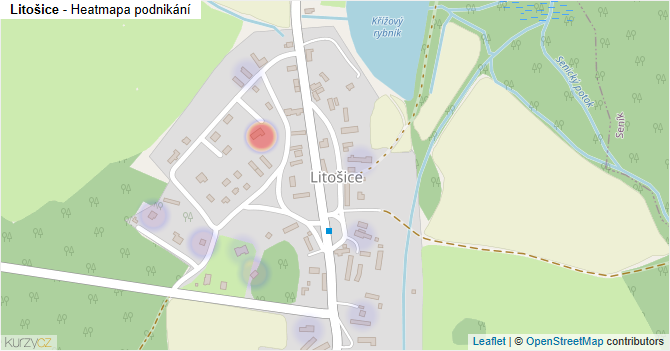 Litošice - mapa podnikání