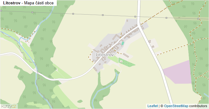 Litostrov - mapa části obce