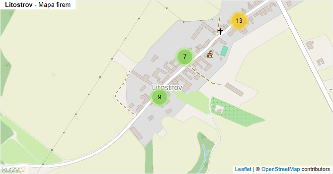 Litostrov - mapa firem
