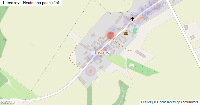 Litostrov - mapa podnikání