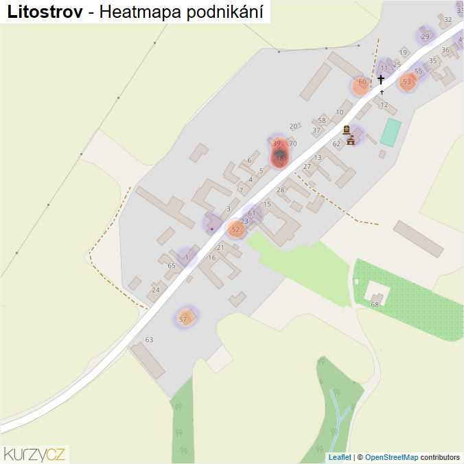 Mapa Litostrov - Firmy v části obce.