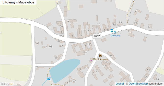 Litovany - mapa obce