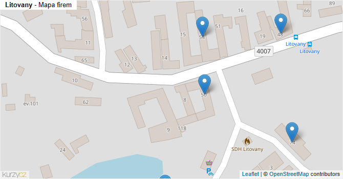 Litovany - mapa firem