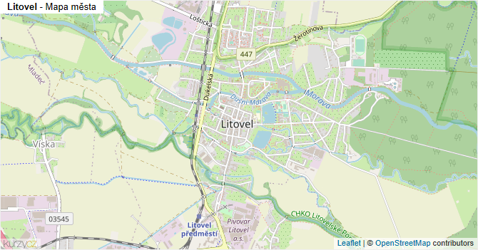 Litovel - mapa města
