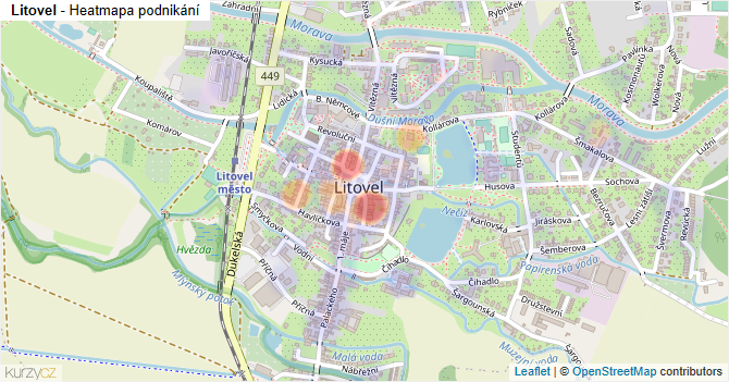 Litovel - mapa podnikání