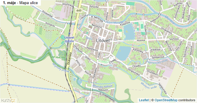 1. máje - mapa ulice