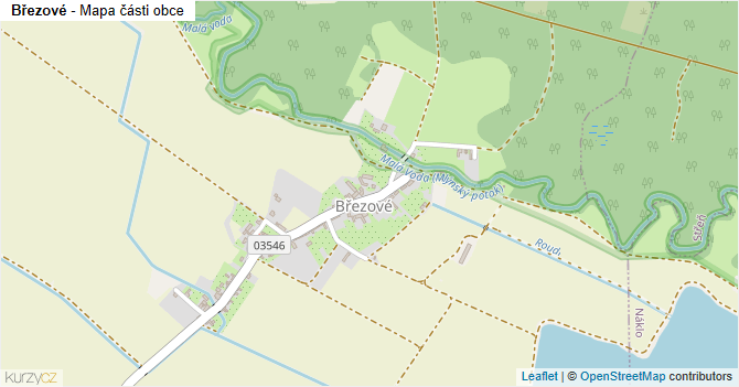 Březové - mapa části obce