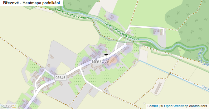 Březové - mapa podnikání