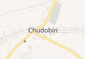 Chudobín v obci Litovel - mapa části obce