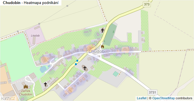 Chudobín - mapa podnikání
