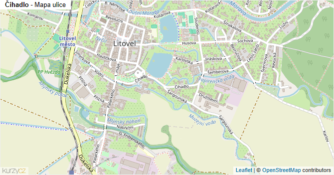Čihadlo - mapa ulice