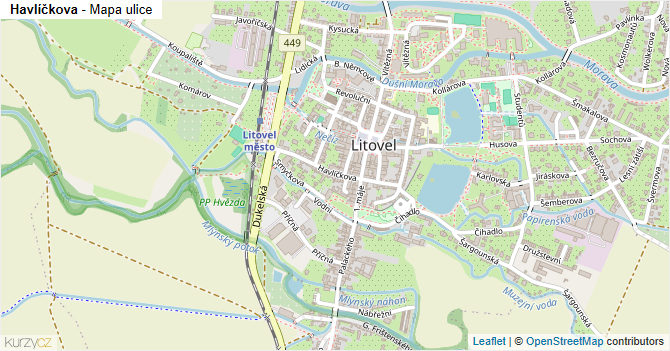 Havlíčkova - mapa ulice