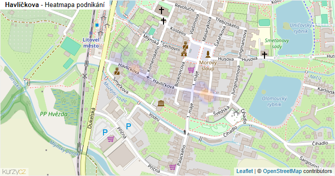 Havlíčkova - mapa podnikání
