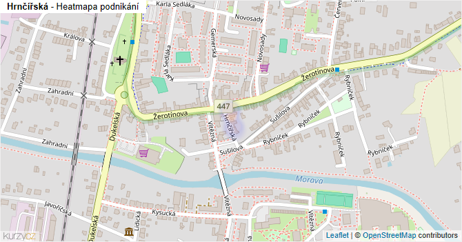 Hrnčířská - mapa podnikání