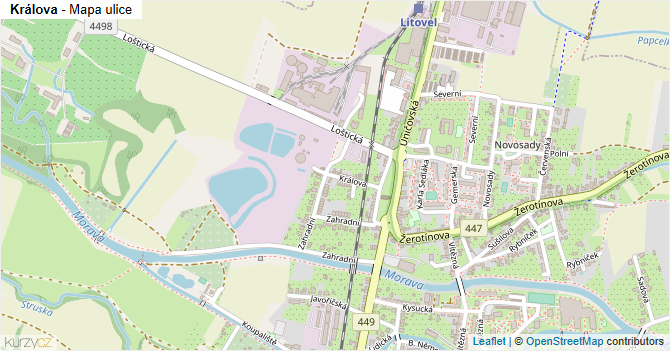 Králova - mapa ulice